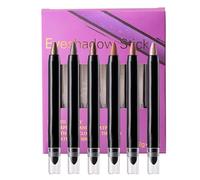 Huvqianu Eyeshadow Shimmer Stick Set, Set of 6 Eyeshadow Sticks, Shimmer Eyeshadow Pen, Long-Lasting Eyeshadow Sticks, Eye Lids Makeup Stick, Smudge-Proof Eyeshadow for Women