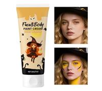 Huvqianu Face Paint - Large Tube Water Based Full Body Paint | Long-Lasting Makeup Costume Accessories for Adults Kids Cosplay Halloween Party Theater Stage Christmas Zombie Skeleton Vampire