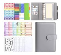 Huvqianu Financial Planner | PU Leather Weekly Daily Financial Planner, Monthly Notebook & Finance Planner - For Expense Management & Payments Home Office Travel