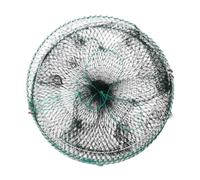 Huvqianu Fish Trap - Foldable Fishing Net Cage | Portable Bait Cage 30 x 60 cm for River Shrimp Kayak Lake Surf Fresh and Salt Water