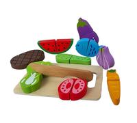 Huvqianu Fruit and Vegetable Toy, Wooden Educational Game Developing Creativity | Interactive Toys for Fine Motor Skills Development