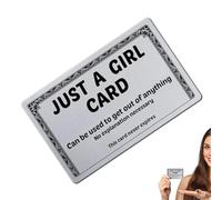 Huvqianu Fun Excuse Cards - Interactive Joke Game, Portable Cards with Humorous Messages, Birthday Party with Content, Classroom Entertainment Card Set, Novelty Gift for Girls Friends