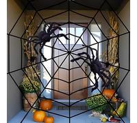 Huvqianu Giant Spider Halloween Decorations,Spider Web Giant Scary Props for Halloween - Scary Fake Huge Props, Decoration for Haunted House
