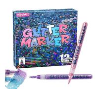 Huvqianu Glitter Markers, Quick Dry Paint | Creative Paint Markers for Adults Artists Students Teachers Enthusiasts Home Office School Creations