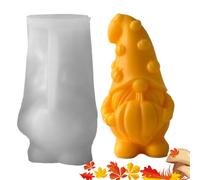 Huvqianu Halloween Candy Molds - 3D Gnome Mould - Reusable Gnomes Moulds for Soap Resin Art Project Cake Favors Wedding Fall Thanksgiving