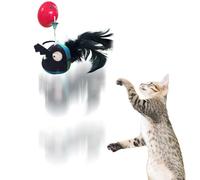 Huvqianu Interactive Toys for Cats, Interactive Plush Toy with Sound for Feline Awakening - Interactive Soft Toy with Touch Activated Tweet Accessories for Kitten for Indoor Play and