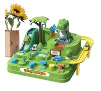 Huvqianu Kids Car Track - Dinosaur Train Sliding Game,Christmas Adventure Theme Car Race Track,for Boys Girls, Birthday, Home, School, Kindergarten, Floor, Playroom