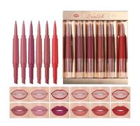 Huvqianu Lip Liner and Lipstick Sets for Women | Matte Lip Liner and Lipstick Combo Set for Women,Waterproof Makeup Stain Kit for Dating Travel Outdoor Shopping Trip Vacation