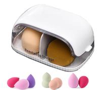 Huvqianu Makeup Blender Case, Portable Makeup Sponge Case, Dustproof Makeup Egg Storage, Cosmetic Pop Holder, Multifunctional Beauty Storage Box, Beauty Tools Organizer for Travel, A, Refer to