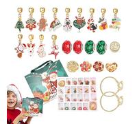 Huvqianu Making Countdown Bracelets For Christmas Advent 24 Days Calendar Bracelet Charms | Jewelry Accessories With Charms And Charms - For Teen Girls Activity