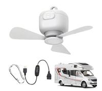 Huvqianu Outdoor Canopy Fan - Hangable Ventilator for Gazebo - 3-Speed Adjustable USB Ceiling Fan for Porch, Tent, RV, Canopy, Outdoors, Gazebo, Bedroom, Patio