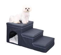 Huvqianu Pet Stairs | Lightweight Removable Pet Ladder with Storage Box, Cat Step Stool | For Small, Medium and Large Cats and Puppies, Lightweight, Suitable for Apartment,