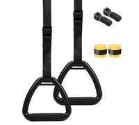 Huvqianu Pull-Up Gymnastic Rings, Adjustable Gymnastic Rings, Non-Slip Exercise Rings, Gymnastics Equipment, Home Workout Gear Training Rings, Fitness Equipment for Pull-Ups