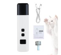 Huvqianu Rechargeable Nail Grinder, Dog Nail File Trimmer, 4.92x1.18in Pets Grooming Tool, Paws Grinding with LED Light, Pet Toenail Grinders File for Families, Dogs Needs