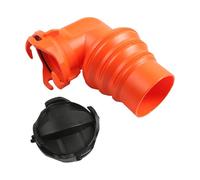 Huvqianu RV Sewer Hose Fitting,90 Degree Leak-Proof Connector,Sewer Hose Fitting Adapter with 2 Lids - for Drainage Sewage Odor Tight Connection Dump Station