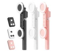 Huvqianu Selfie Stick Tripod, Extendable Phone Stand with Fill Light and Wireless Remote, Multifunctional Stabilizer for Selfies, Makeup, Live Streaming, Travel & Content Creation