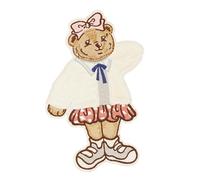Huvqianu Sew On Patches - Small Bear Appliques for Hat,Cartoon Bear Embroidered Applique Sewing Patches for Bags, Jackets, Jeans, Clothes Accessories
