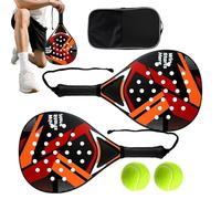 Huvqianu Tennis Set | Lightweight, Shockproof and Non-Slip - Junior Tennis Racket with Balls and Bag - for Outdoor Beach Sports in the Garden at the Pool for Men Women Youth
