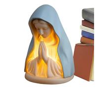 Huvqianu Virgin Mary Lamp,Prayer Figure Crafts - Holiday Night Light - for Home House Birthday Nursery College Room Bedside Decoration