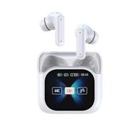 Huvqianu Wireless Earbuds - 140 Languages Real-Time Wireless for Translation Earphones with Smart Noise Cancelling, Led Display Headset for Travel Business Study Workout Workplace