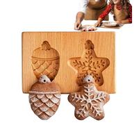 Huvqianu Wooden Cookie Molds - Wood Realistic 3D Tools - Wooden Embossing Mold,for Wedding Festival Cooking Home Party Baking Celebration Kitchen Crafting