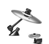 HUVZOR 1 Piece Car Battery Plate, Mini Cymbal Drum Air Vent, Car Crash Cymbals Mini Fun Battery Plates (Silver)