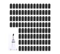 HUVZOR 100 Pieces Rubber Bottle Stoppers, Alcohol Pouring Caps, Rubber Caps with Hood, Liquor Spout Lids, Bottle Pourer Covers, Dust Rubber Caps and Pourer