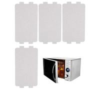 HUVZOR 4 Pieces Mica for Microwave, Mica Plate 6.5 × 11.5 cm Microwave Oven Protector in Mica, Universal Mica Sheet Wave Guide Cover for Kitchen Microwave Oven