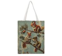 HUWERHW Funny Vacation Dragon Straw Hat Beach House (1) Tote Bag Canvas Aesthetic Reusable Bags Shopping Grocery Shoulder Bag for Women Casual Handbag for Work Travel, 38x46CM