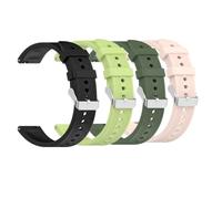Huwokxix 18mm Soft Silicone Watch Band, Replacement Strap Compatible with OPPO Watch X2/X3 Mini, for OnePlus Watch 43mm, Lightweight Fitness Wristband (Black + Lime + Dark Green + Light Pink)