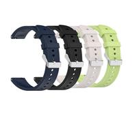 Huwokxix 18mm Soft Silicone Watch Band, Replacement Strap Compatible with OPPO Watch X2/X3 Mini, for OnePlus Watch 43mm, Lightweight Fitness Wristband (Ink Blue + Black + Lime + Coconut White)