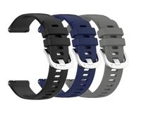 Huwokxix 18mm Watch Strap compatible with Garmin vivoactive 4s/3s/Venu 3s/2s, Adjustable Silicone Sport Replacement Band for Garmin Forerunner 255s/265s