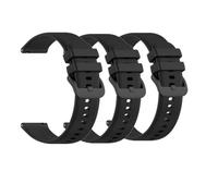 Huwokxix 20mm Watch Strap compatible with Cosmo JrTrack 5/4/3/2/1/for SyncUP Kids watch 3/2/1,Adjustable Silicone Sports Wristband Replacement Band (Black + Black + Black)