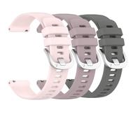 Huwokxix 20mm Watch Strap compatible with Garmin Vivoactive 5/3/Approach S12/S40/S42/S50, Adjustable Silicone Sport Wristband Replacement Band for Garmin Forerunner 55/165/245/645