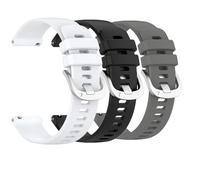 Huwokxix 20mm Watch Strap compatible with Garmin Vivoactive 5/Vivoactive 3, Adjustable Silicone Sport Wristband Replacement Band for Garmin Forerunner 165/245/645 Music