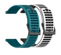 Huwokxix 22mm Silicone Watch Strap, Replacement Band for Suunto Vertical 2/Vertical 1/Race 2/RUN/Race S/Race (Lake Blue + Black-White)
