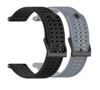 Huwokxix 22mm Silicone Watch Strap, Replacement Band for Suunto Vertical 2/Vertical 1/Race 2/RUN/Race S/Race (Black + Blue-Gray)