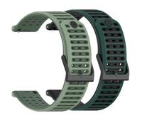 Huwokxix 22mm Silicone Watch Strap, Replacement Band for Suunto Vertical 2/Vertical 1/Race 2/RUN/Race S/Race (Spruce Green + Moss Green)