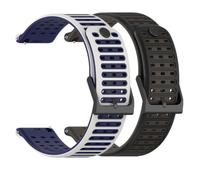 Huwokxix 22mm Silicone Watch Strap, Replacement Band for Suunto Vertical 2/Vertical 1/Race 2/RUN/Race S/Race (Snow White + Midnight Black)