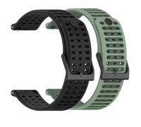 Huwokxix 22mm Silicone Watch Strap, Replacement Band for Suunto Vertical 2/Vertical 1/Race 2/RUN/Race S/Race (Black + Spruce Green)