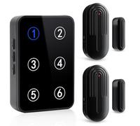 HUWOO Door Chime, Wireless Door Alarm Sensor with 1000ft Range, 55 Chimes, Adjustable Volume Mute Mode LED Indicator, Door Chime for Opening, Door Opening Alert for Home, Business, Office, Store