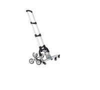 HUWOYG 150KG All Terrain Stair Climbing Cart Hand Truck with Bungee Cord Folding Trolley for Upstairs Cargo with 6 Crystal Wheels For Luggage, Warehouse(Black01)