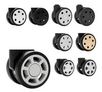 HUWOYG 50/60/64mm Wheels Suitable Suitcase Luggage Accessories Spare Parts for Trolleys Wheel Replacement Repair for Suitcase Wheel Repair(64mm-Black-E,4 Wheels)