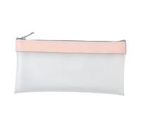 HUWOYG Simple Frosted Transparent Pencil Case Boy Girl School Box Organizer for Stationery(Cherry Blossom Pink)