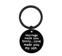 Huwujiu Bonus Son Gifts Son in Law Keyring Marriage Made You Family Love Made You My Son Keyring Son in Law Gifts Fathers Day Gift Wedding Gifts Christmas Birthday Gifts for Bonus Son