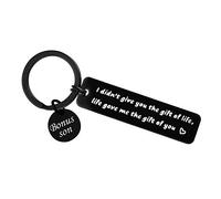 Huwujiu Bonus Son Keyring Son in Law Gifts I Didn't Give You The Gift of Life Life Gave Me The Gift of You Keyring Bonus Son Gifts Stepson Keyring Gifts from Step Mum Step Dad Adoption Gifts