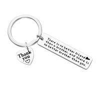Huwujiu Brother Keyring Gifts Christmas Birthday Gifts for Brother There is No Better Friend Than a Brother Keyring Valentines Day Fathers Day Gift Brother Gifts from Sister Brother