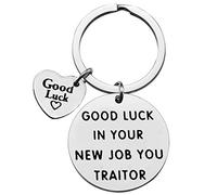 Huwujiu Colleague Leaving Gifts New Job Gifts Keyring Good Luck in Your New Job You Traitor Keyring Funny Farewell Gifts Going Away Gifts Goodbye Gifts Leaving Present for Colleagues