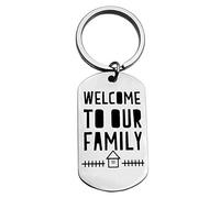 Huwujiu Daughter-in-Law Gifts Son in Law Keyring Gifts for Welcome to Our Family Keyring Wedding Gift for Daughter in Law from Mother in Law Father in Law