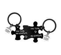 Huwujiu for New Home Keyring Gifts New Home New Adventures Keyring Set Housewarming Gift for New Homeowner First Home Keyring Gifts New House Gifts for Friends Family New Home Owners